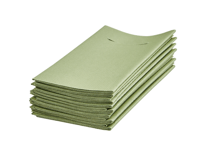 AIRLAID Besteckservietten Set von 12 Olivgrün B 40 x L 40 cm