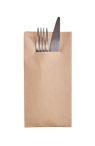 AIRLAID Serviette à pochette set de 12 brun Larg. 40 x Long. 40 cm
