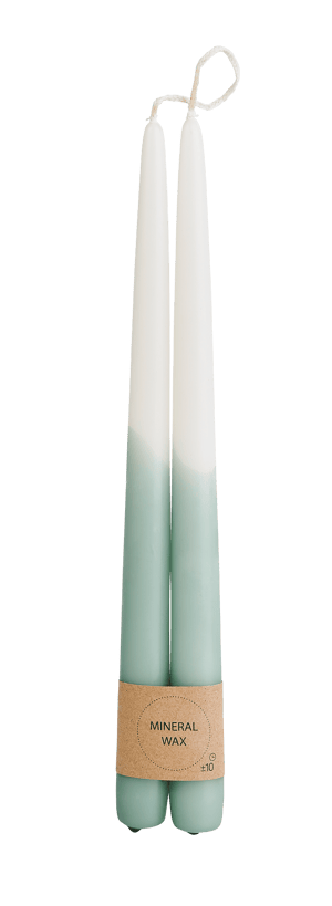 DUO Velas conjunto de 2 creme, menta, multicolor L 30 cm - Ø 2,2 cm