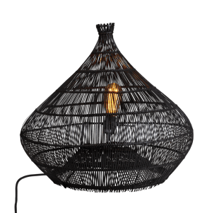 ZALOU Lámpara de mesa negro A 51 cm - Ø 55 cm