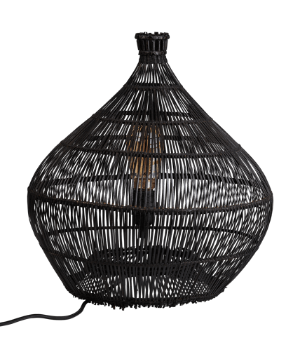 ZALOU Lampe de table noir H 43 cm - Ø 40 cm