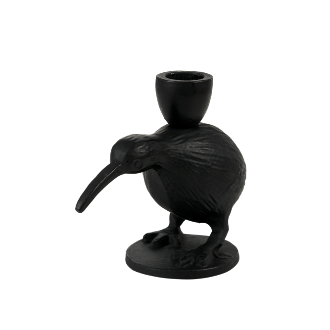 KIWI Bougeoir noir H 10 x Larg. 12 cm
