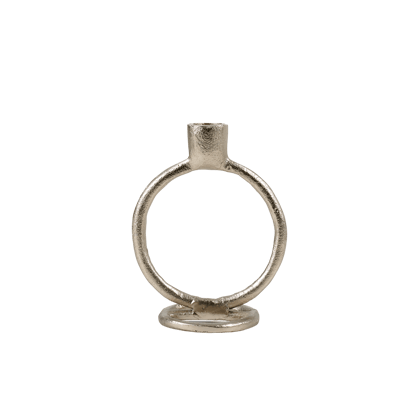 RINGS Kandelaar zilver H 14 x B 11 cm - Ø 7 cm
