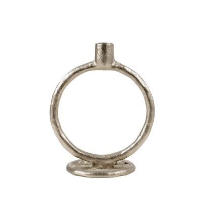 RINGS Bougeoir argent H 19 x Larg. 15 cm - Ø 10 cm