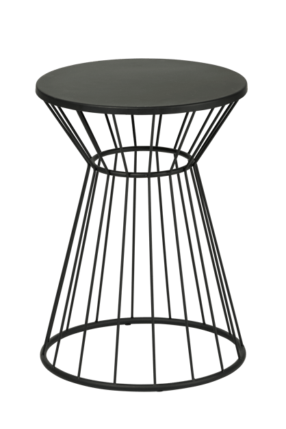 STRAPES Table d'appoint noir H 55 cm - Ø 40 cm