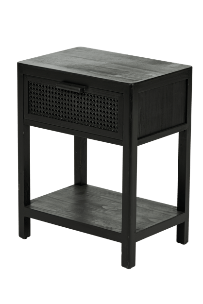 WEBSTER  Table de chevet noir H 60,5 x Larg. 47,5 x P 36 cm
