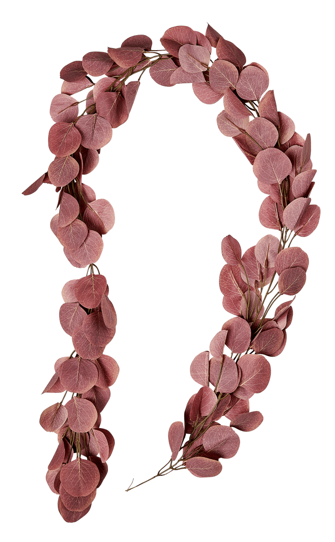 EUCALYPTUS Blättergirlande Bordeaux H 5 x B 15 x L 180 cm