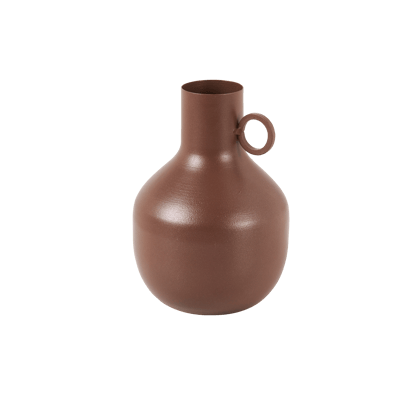 RONDO Vaso marrone scuro H 15 cm - Ø 11 cm
