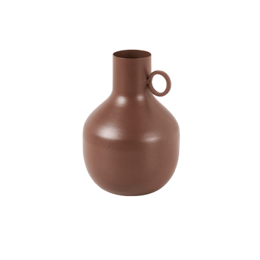 RONDO Vase brun foncé H 15 cm - Ø 11 cm