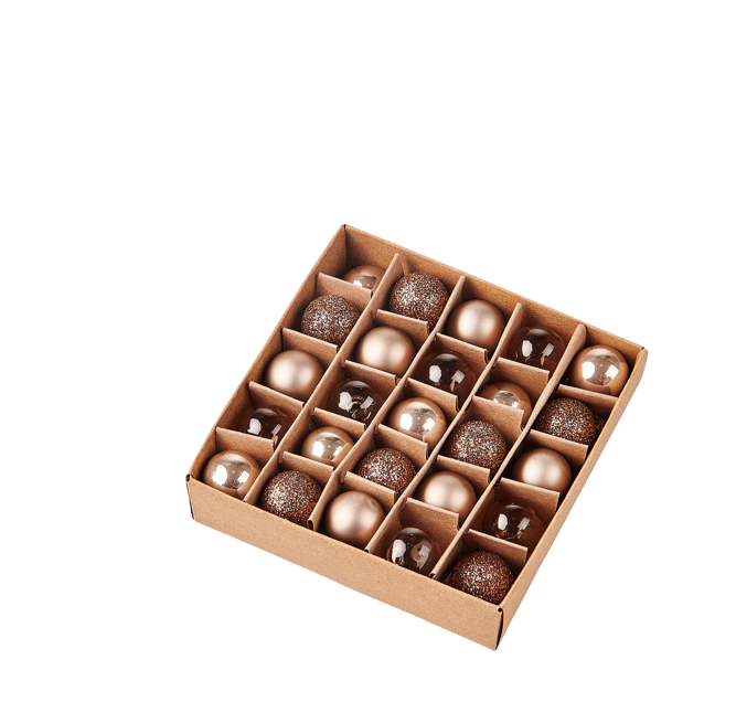 CHOCOLATE Boule de Noël set de 25 brun Ø 2 cm