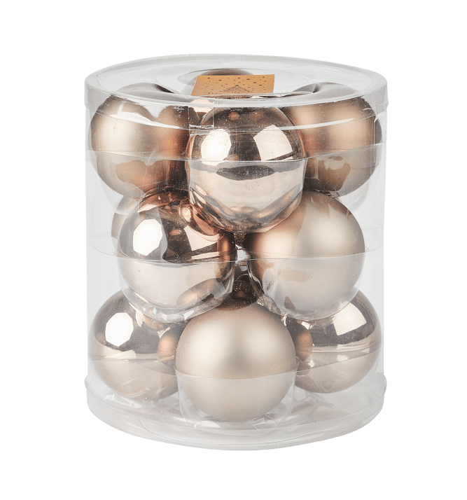 CHOCOLATE Kerstbal set van 12 bruin Ø 6 cm