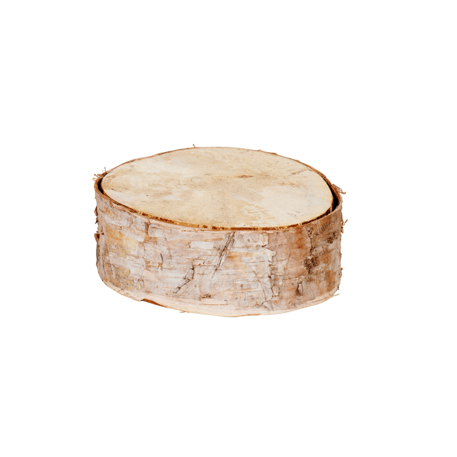 BIRCH Piatto di legno naturale H 5 cm - Ø 16 cm
