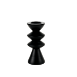 ZIGZAG Support bougie chauffe-plat noir H 17,5 cm - Ø 7,3 cm