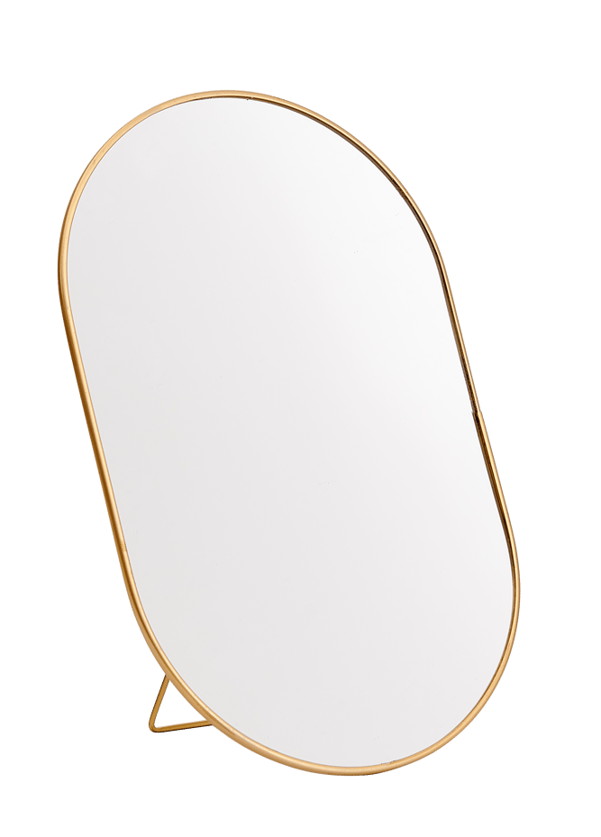 ZOOM Spiegel goud H 25,5 x B 16,5 x D 2 cm