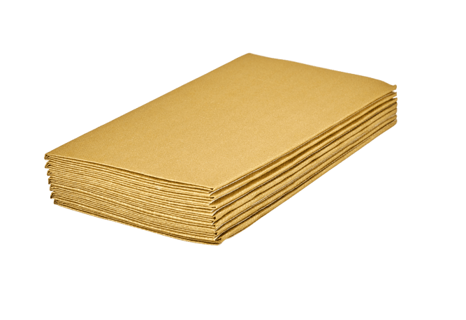 AIRLAID Besteckservietten Set von 12 Gold B 40 x L 40 cm
