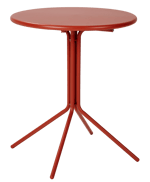 OLAV Table bistrot rouge H 70 cm - Ø 60 cm