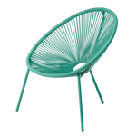 ACAPULCO Lounge stoel aqua H 82 x B 75 x D 69 cm