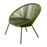 PAPAYO Lounge stoel met kussen groen H 76 x B 78 x D 68 cm
