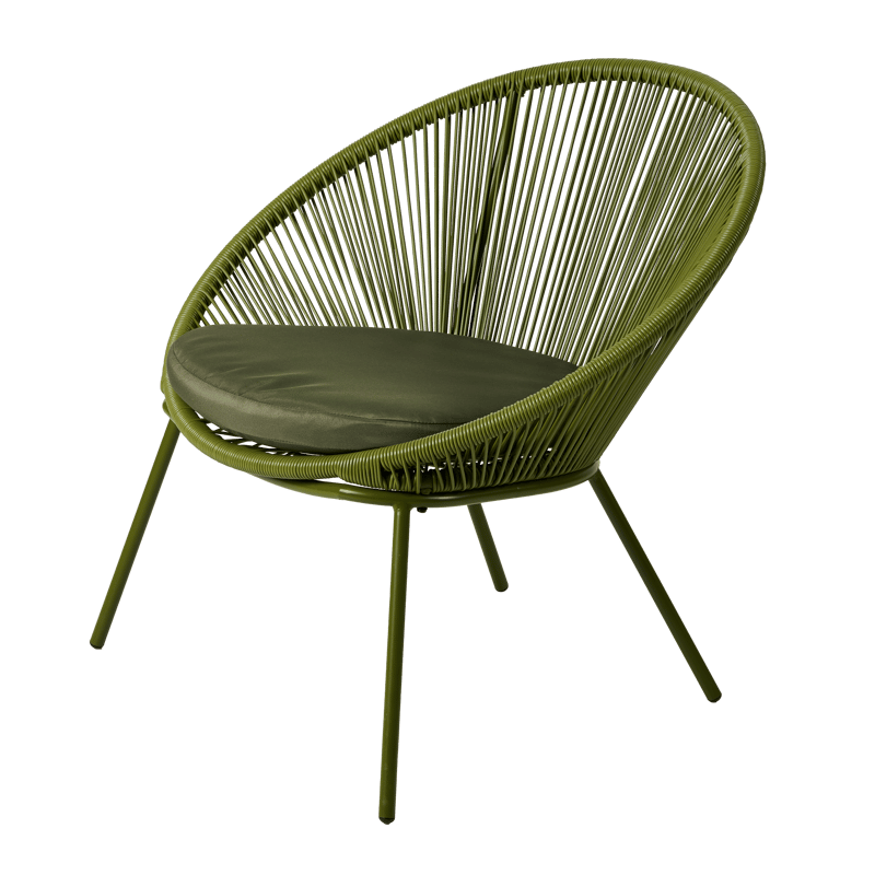 PAPAYO Chaise lounge avec coussin vert maintenant pour 129.00 EUR à CASA