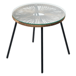 ACAPULCO Lounge tafel naturel H 42 cm - Ø 45 cm