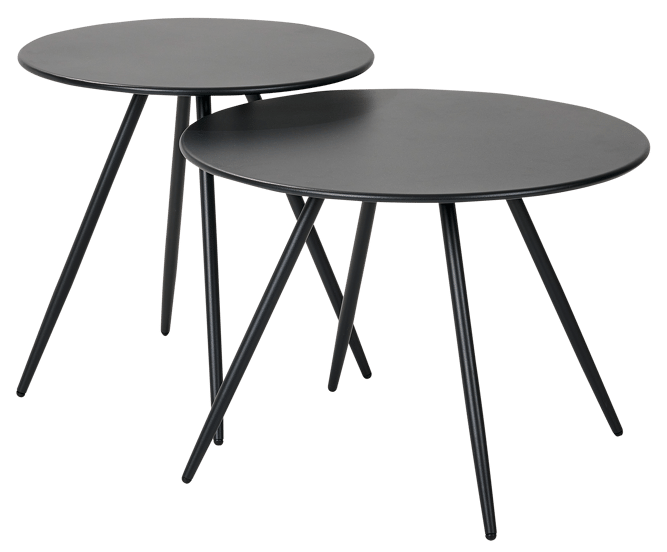 Knorrig zwanger porselein IVY Lounge tafel zwart H 45 cm - Ø 45 cm | CASA