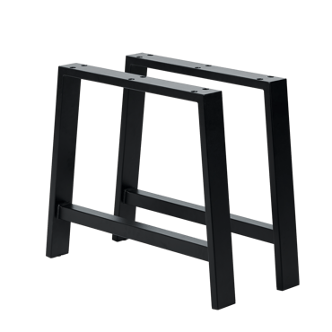 FORMAX Pieds de table noir H 71,2 x Larg. 84 x P 9 cm