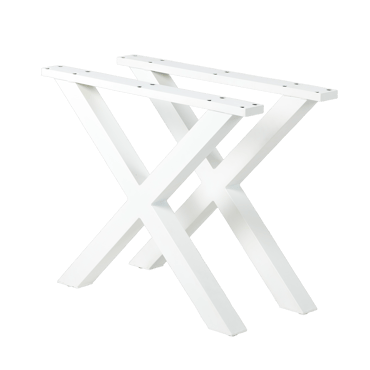 FORMAX Pieds de table blanc H 71,2 x Larg. 87,2 x P 8 cm