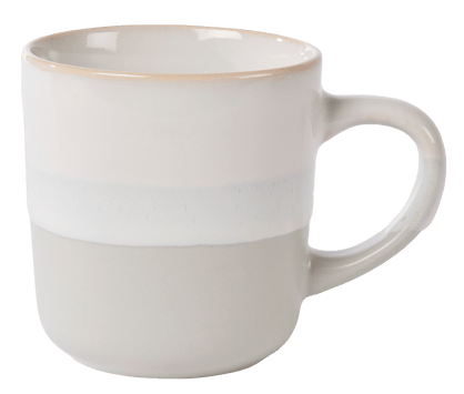 Mug en céramique - XXL - Rayures blanches et vertes - Maison SERSK