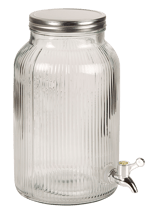 LINI Réservoir à boisson avec robinet transparent H 30,5 cm - Ø 18,5 cm