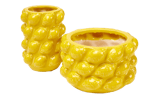 LEMON Bloempot geel H 11,5 cm - Ø 19 cm