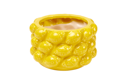 LEMON Pot de fleurs jaune H 11,5 cm - Ø 19 cm