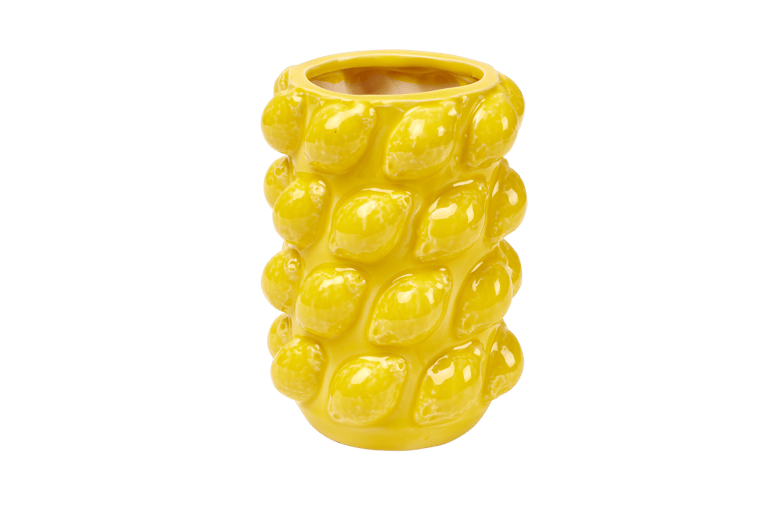 LEMON Vase Gelb H 16,5 cm - Ø 12 cm