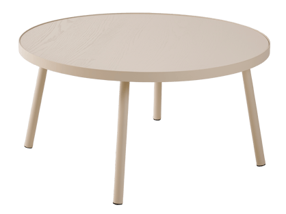 ALEXIS Table de salon beige H 40 cm - Ø 80 cm