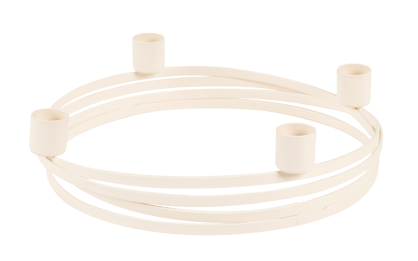 CIRCLE Bougeoir pour 4 bougies blanc H 5,5 cm - Ø 23 cm