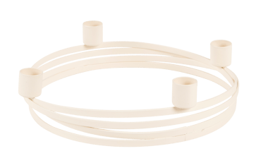 CIRCLE Kandelaar voor 4 kaarsen wit H 5,5 cm - Ø 23 cm