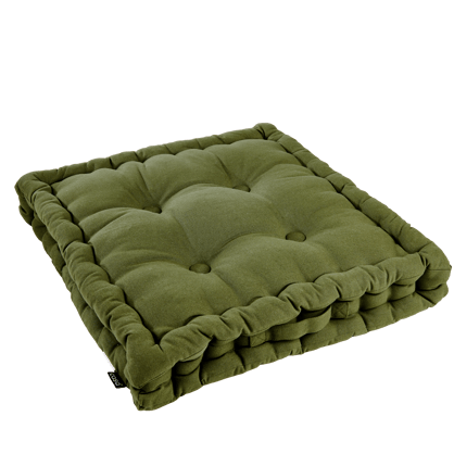 ALDA Cojín colchón verde oscuro An. 45 x L 45 cm