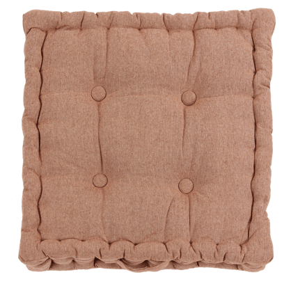 ALIDA Cojín colchón marrón An. 45 x L 45 cm