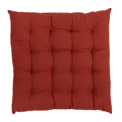 ALDA Cojín de asiento rojo An. 40 x L 40 cm