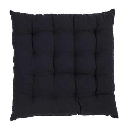 ALDA Cojín de asiento negro An. 40 x L 40 cm