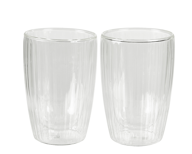 PAUSA Vaso de doble pared juego de 2 transparente A 11,5 cm - Ø 8,3 cm