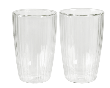 PAUSA Vaso de doble pared juego de 2 transparente A 14,5 cm - Ø 8,3 cm