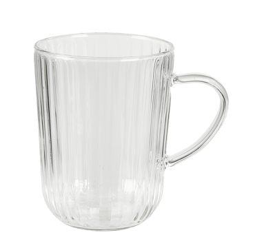 PAUSA Copo para chá com pega transparente H 10,5 cm - Ø 8,3 cm