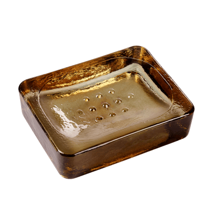 RECYCLE Porte-savon brun H 3 x Larg. 12,5 x P 9 cm