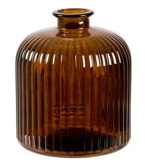 DAROCA Vase brun foncé H 18 cm - Ø 16 cm