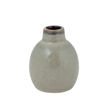 LINDE Vase Taupe H 10 cm - Ø 8 cm