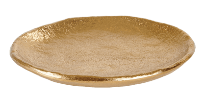 ERBA Kaarsenschaal goud H 1,5 cm - Ø 11 cm