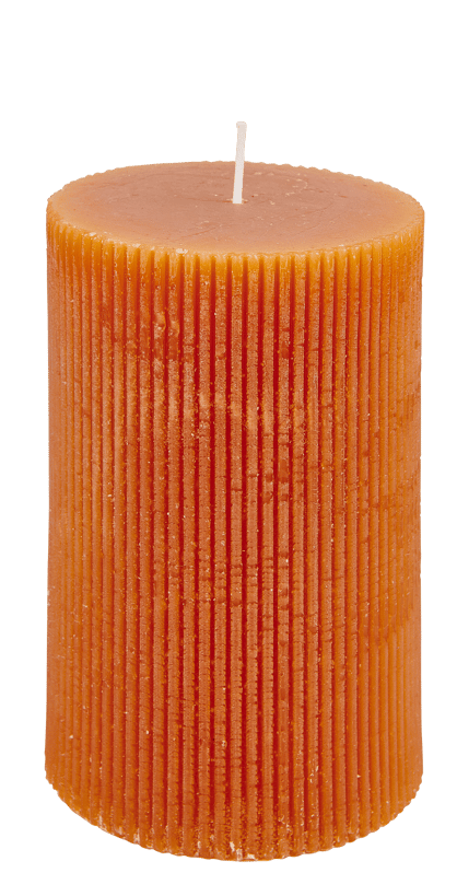 RUSTIC Rib kaats bruin H 15 cm - Ø 10 cm