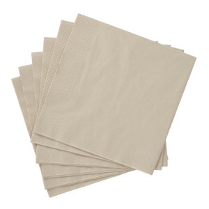 UNI Paquete de 20 servilletas beis An. 40 x L 40 cm