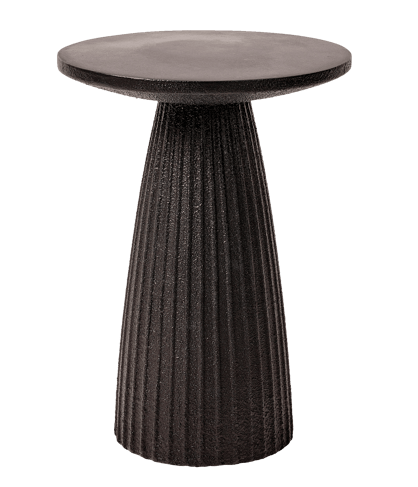 WIRAS Table d'appoint noir H 40 cm - Ø 39 cm