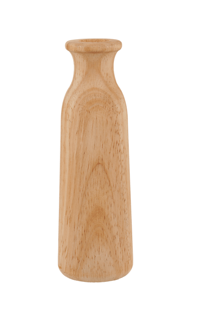 RUBBERWOOD Vase déco naturel H 16 cm - Ø 6 cm